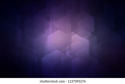 Dark Purple vector texture with colorful hexagons. White background with colorful hexagons. New design for website's poster, banner.