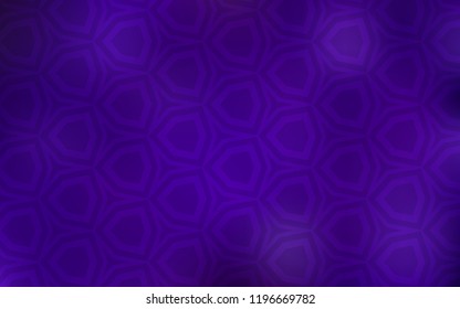 Dark Purple vector texture with colorful hexagons. Glitter abstract illustration in hexagonal style. Pattern for texture of wallpapers.