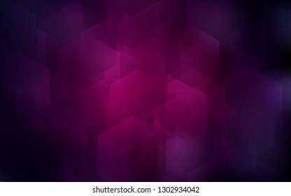 Dark Purple vector texture with colorful hexagons. Abstract illustration with colorful hexagons. Pattern can for your ad, booklets.