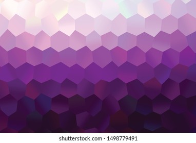 Dark Purple vector texture with colorful hexagons. Abstract illustration with colorful hexagons. Beautiful design for your business advert.