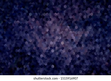 Dark Purple vector texture with colorful hexagons. Illustration with set of colorful hexagons. Pattern for ads, leaflets.