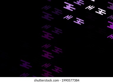 Dark Purple vector texture with colorful lines. Blurred decorative design in simple style with lines. Backdrop for TV commercials.