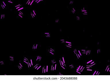 Dark purple vector texture with colorful lines. Lines on blurred abstract background with gradient. Best design for your ad, poster, banner.