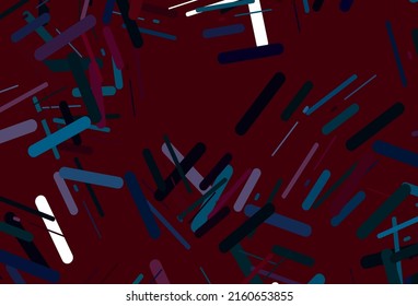 Dark purple vector texture with colorful lines. Blurred decorative design in simple style with lines. Pattern for websites, landing pages.