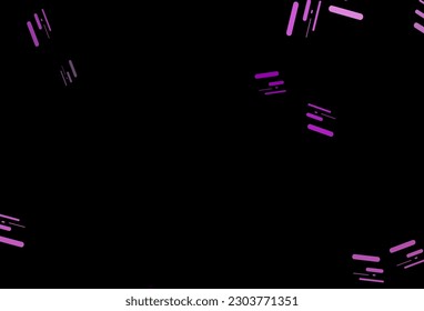 Dark purple vector texture with colorful lines. Lines on blurred abstract background with gradient. Pattern for websites, landing pages.
