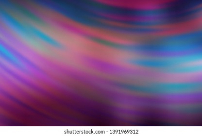 Dark Purple vector texture with curved lines. Geometric illustration in abstract style with gradient.  New composition for your brand book.