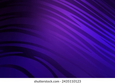 Dark Purple vector texture with curved lines. Colorful gradient illustration in simple style with lines. Pattern for your business design.