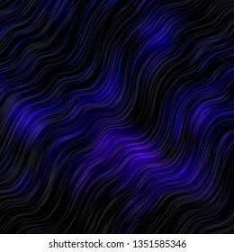 Dark Purple vector texture with curves. Brand new colorful illustration with bent lines. Pattern for commercials, ads.