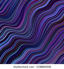 Dark Purple vector texture with curves. Illustration in halftone style with gradient curves. Pattern for websites, landing pages.
