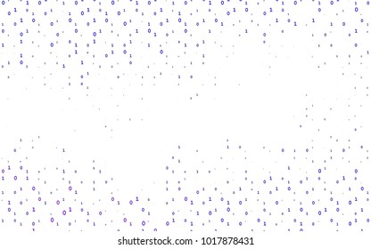 Dark Purple vector texture with Digit characters. Illustration with Numeral symbols on abstract template. Best design for your ad, poster, banner of math college.