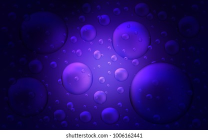 Dark Purple vector texture with disks. Modern abstract illustration with colorful water drops. The pattern can be used for aqua ad, booklets.