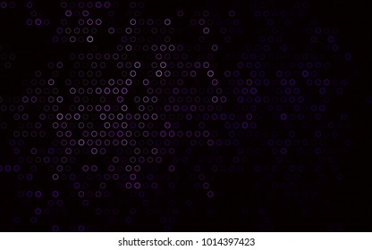 Dark Purple vector  texture with disks. Blurred bubbles on abstract background with colorful gradient. Beautiful design for your business natural advert.