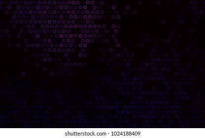 Dark Purple vector  texture with disks. Abstract illustration with colored bubbles in nature style. The pattern can be used for ads, leaflets of liquid.