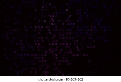 Dark Purple vector  texture with disks. Blurred bubbles on abstract background with colorful gradient. The pattern can be used for beautiful websites.