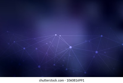 Dark Purple vector texture with disks, lines. Colorful illustration with circles and lines in futuristic style. Completely new template for your brand book.