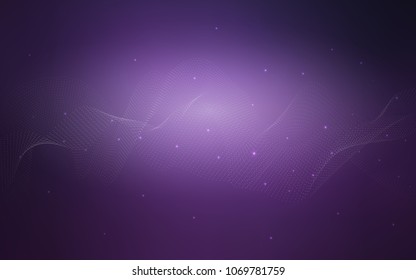Dark Purple vector texture with disks. Illustration with set of shining colorful abstract circles. The pattern can be used for ads, leaflets of liquid.