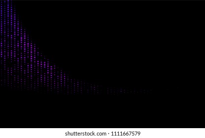 Dark Purple vector  texture with disks. Glitter abstract illustration with blurred drops of rain. The pattern can be used for ads, leaflets of liquid.