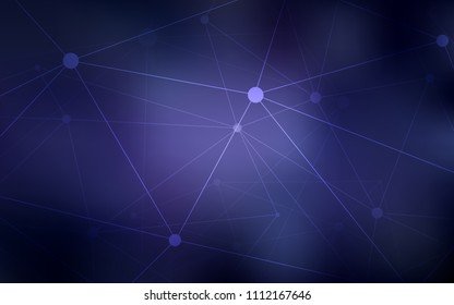 Dark Purple vector texture with disks, lines. Colorful illustration with circles and lines in futuristic style. Pattern can be used as texture of wallpapers.