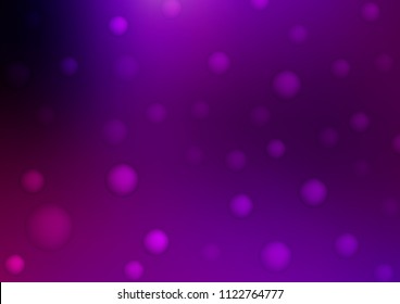 Dark Purple vector texture with disks. Beautiful colored illustration with blurred circles in nature style. New design for ad, poster, banner of your website.