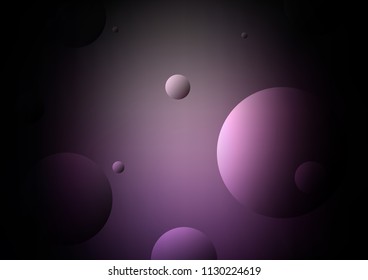 Dark Purple vector texture with disks. Beautiful colored illustration with blurred circles in nature style. Completely new template for your brand book.