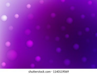Dark Purple vector texture with disks. Blurred decorative design in abstract style with bubbles. The pattern can be used for beautiful websites.