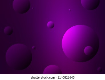 Dark Purple vector texture with disks. Abstract illustration with colored bubbles in nature style. New design for ad, poster, banner of your website.
