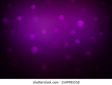 Dark Purple vector texture with disks. Illustration with set of shining colorful abstract circles. New design for ad, poster, banner of your website.