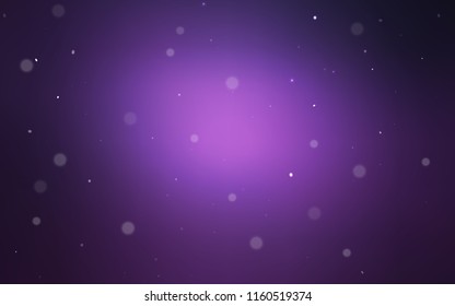 Dark Purple vector texture with disks. Blurred bubbles on abstract background with colorful gradient. Beautiful design for your business advert.
