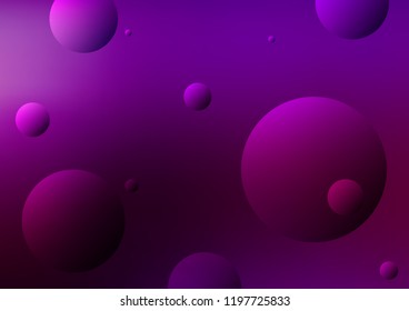 Dark Purple vector texture with disks. Modern abstract illustration with colorful water drops. The pattern can be used for ads, leaflets of liquid.