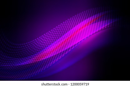 Dark Purple vector texture with disks, lines. Design with connection of dots and lines on colorful background. New template for your brand book.