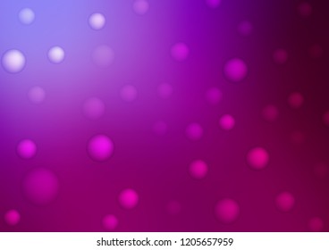 Dark Purple vector texture with disks. Beautiful colored illustration with blurred circles in nature style. The pattern can be used for aqua ad, booklets.