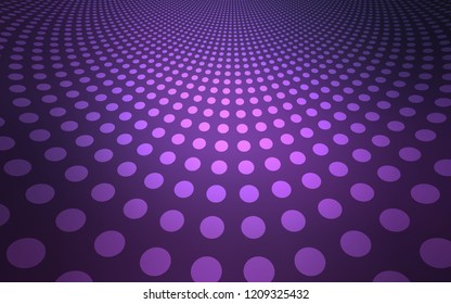 Dark Purple vector texture with disks. Beautiful colored illustration with blurred circles in nature style. Beautiful design for your business advert.