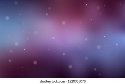 Dark Purple vector texture with disks. Glitter abstract illustration with blurred drops of rain. Pattern can be used for ads, leaflets.