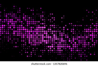 Dark Purple vector texture with disks. Beautiful colored illustration with blurred circles in nature style. Design for business adverts.