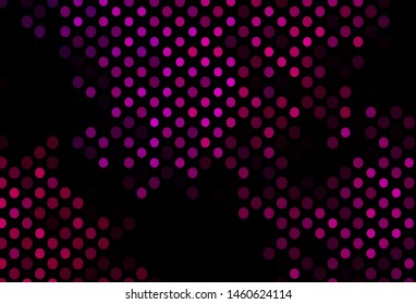 Dark Purple vector texture with disks. Modern abstract illustration with colorful water drops. Completely new template for your brand book.