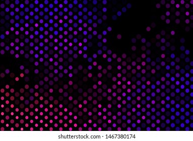 Dark Purple vector texture with disks. Beautiful colored illustration with blurred circles in nature style. Completely new template for your brand book.