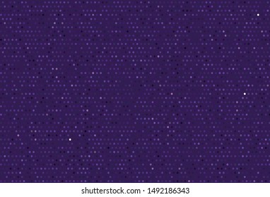 Dark Purple vector texture with disks. Illustration with set of shining colorful abstract circles. Pattern for futuristic ad, booklets.
