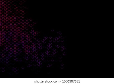 Dark Purple vector texture with disks. Blurred decorative design in abstract style with bubbles. Design for posters, banners.