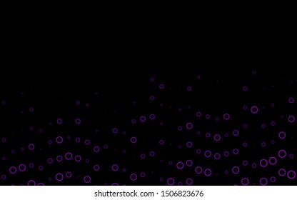 Dark Purple vector texture with disks. Beautiful colored illustration with blurred circles in nature style. Pattern for ads, leaflets.