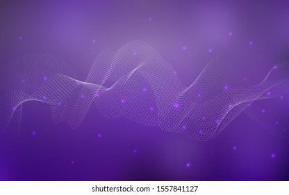 Dark Purple vector texture with disks. Blurred bubbles on abstract background with colorful gradient. New design for ad, poster, banner of your website.