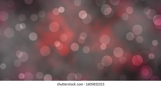 Dark Purple vector texture with disks. Glitter abstract illustration with colorful drops. Pattern for booklets, leaflets.