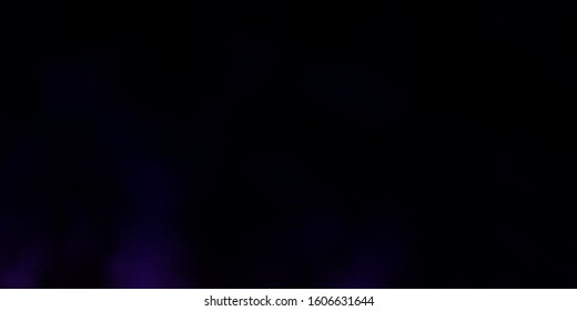 Dark Purple vector texture with disks. Abstract decorative design in gradient style with bubbles. Design for posters, banners.