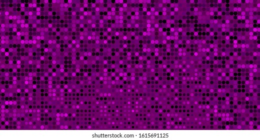 Dark Purple vector texture with disks. Modern abstract illustration with colorful circle shapes. Design for posters, banners.