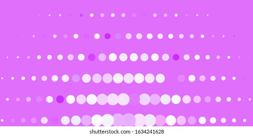 Dark Purple vector texture with disks. Illustration with set of shining colorful abstract spheres. Pattern for wallpapers, curtains.