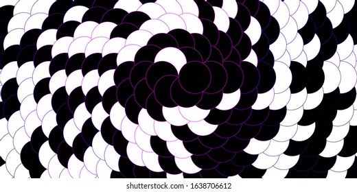 Dark Purple vector texture with disks. Colorful illustration with gradient dots in nature style. Pattern for business ads.