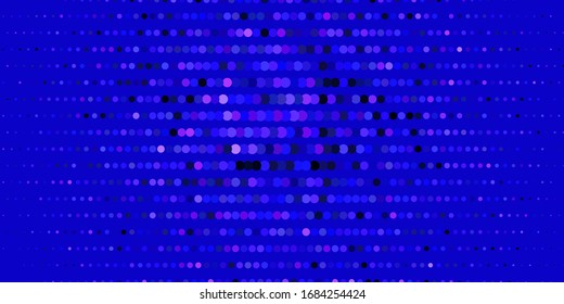 Dark Purple vector texture with disks. Glitter abstract illustration with colorful drops. Design for your commercials.