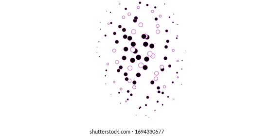 Dark Purple vector texture with disks. Abstract decorative design in gradient style with bubbles. Design for your commercials.