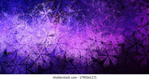 Textura vector púrpura oscura con discos. Ilustración colorida con puntos de degradado en estilo natural. Diseño para sus comerciales.