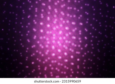 Dark Purple vector texture with disks. Blurred decorative design in abstract style with bubbles. Design for your business advert.