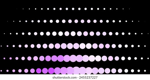 Textura de Vector morado oscuro con discos. Ilustración con conjunto de esferas abstractas de colores brillantes. Patrón para Fondos de pantalla, cortinas.
